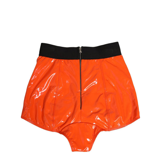 Dolce & Gabbana Orange Polyester Logo High Waist Girdle Underwear