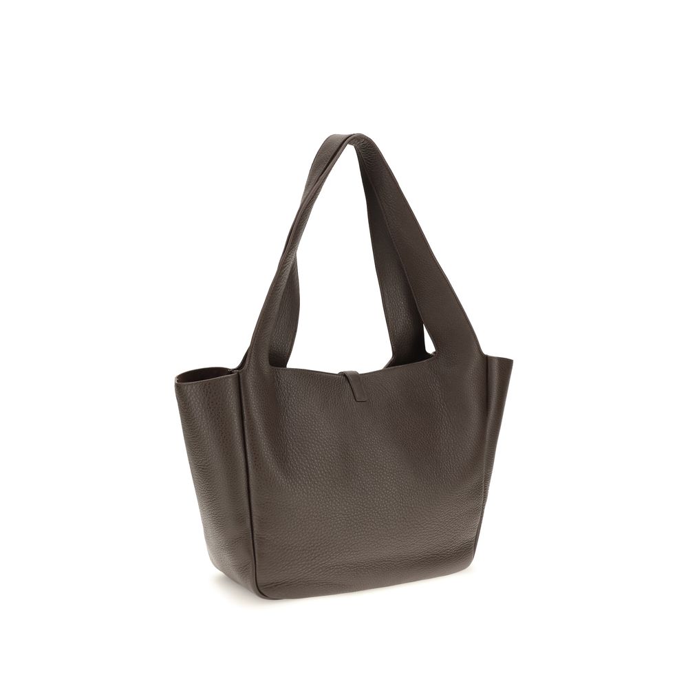 Saint Laurent Brown Calf Leather Bos Taurus Shoulder Bag