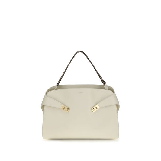 Ferragamo Beige Calf Leather Bos Taurus Shoulder Bag