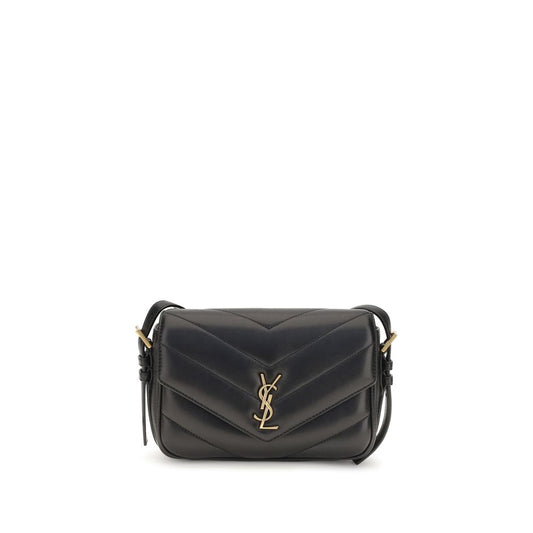 Saint Laurent Black Lamb Ovis Aries Aries Shoulder Bag