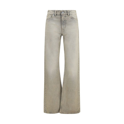 Our Legacy Gray Cotton Straight-Leg Jeans