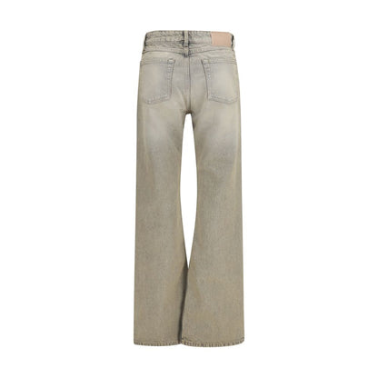 Our Legacy Gray Cotton Straight-Leg Jeans