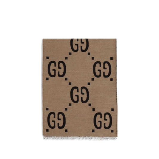 Gucci Brown Silk Scarf