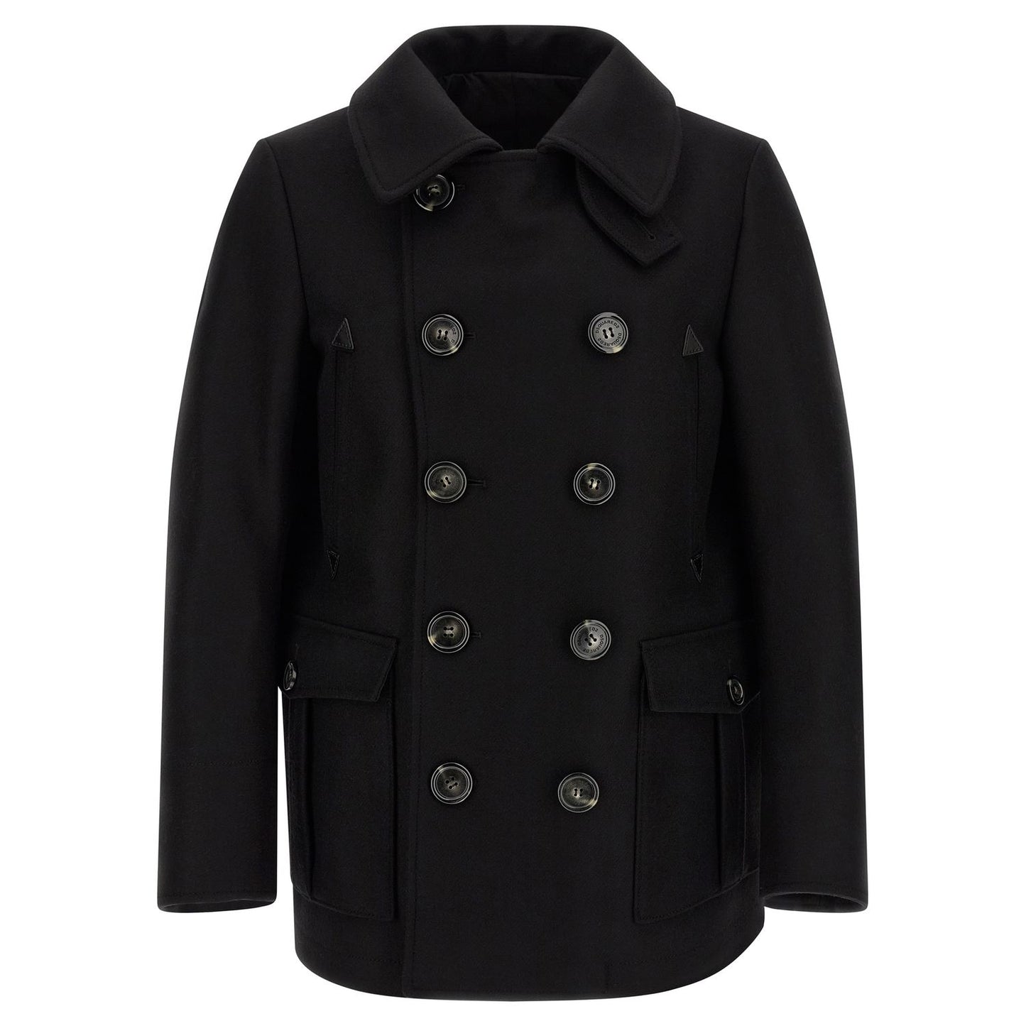 Dsquared² Black Wool Coat
