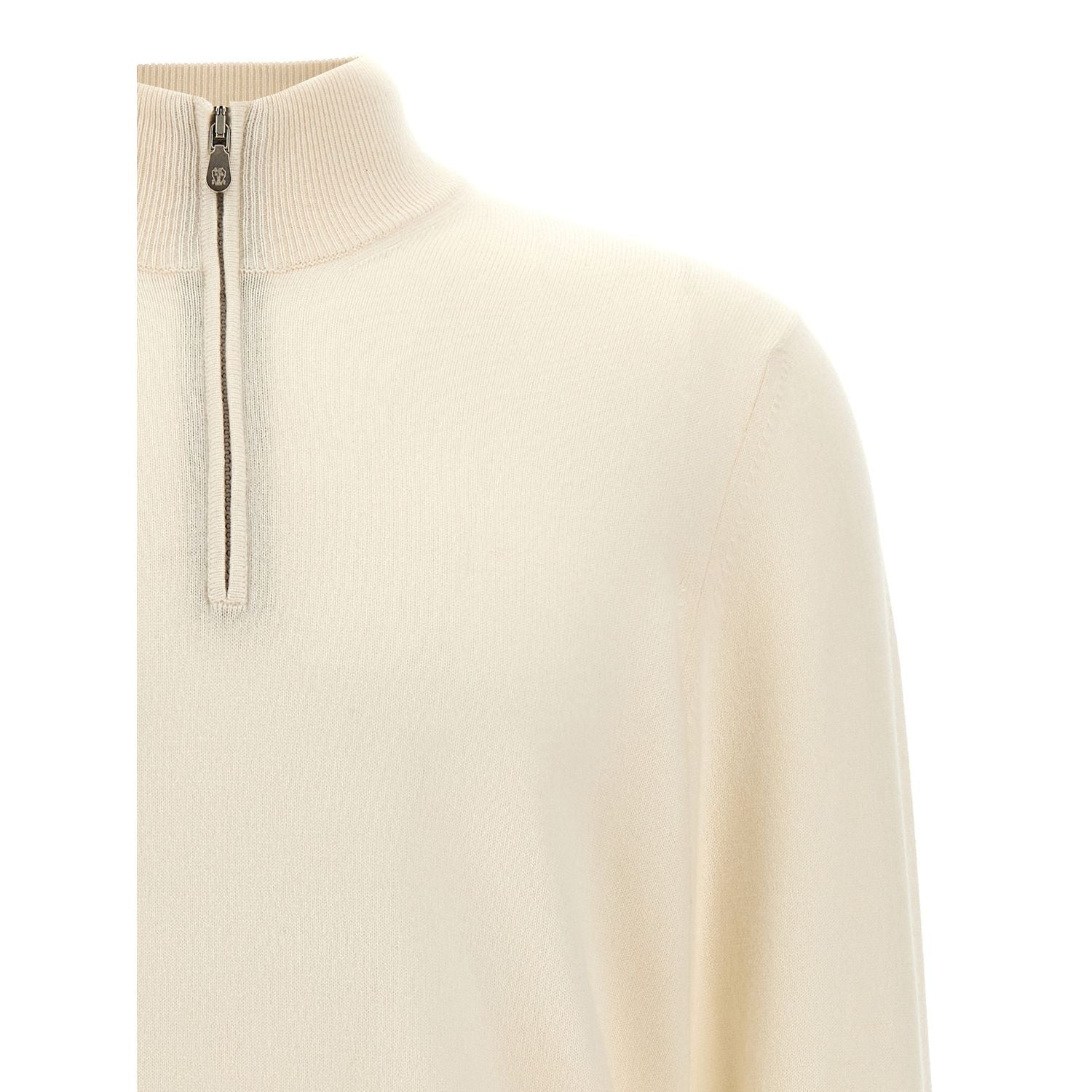 Brunello Cucinelli White Cashmere Cardigan