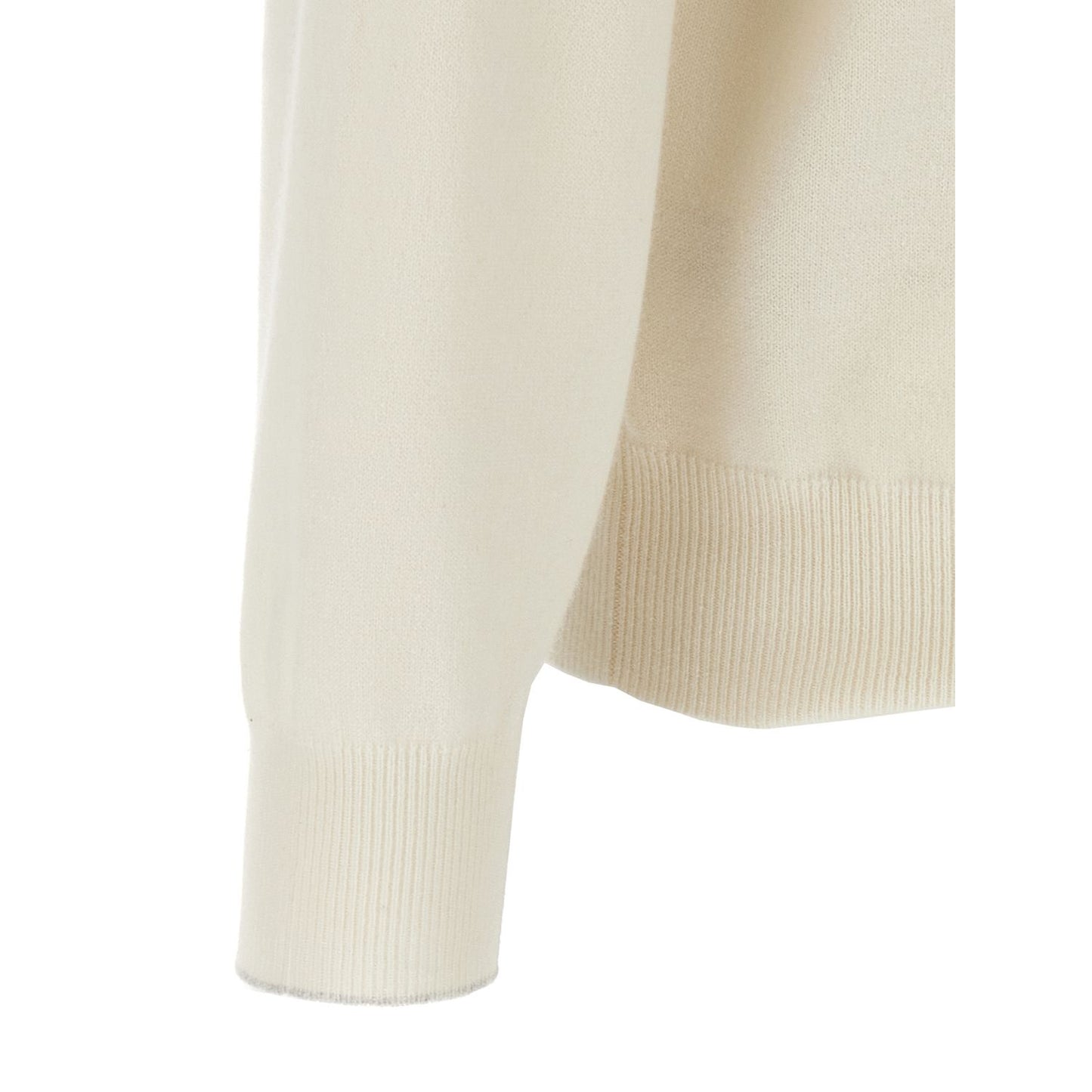 Brunello Cucinelli White Cashmere Cardigan