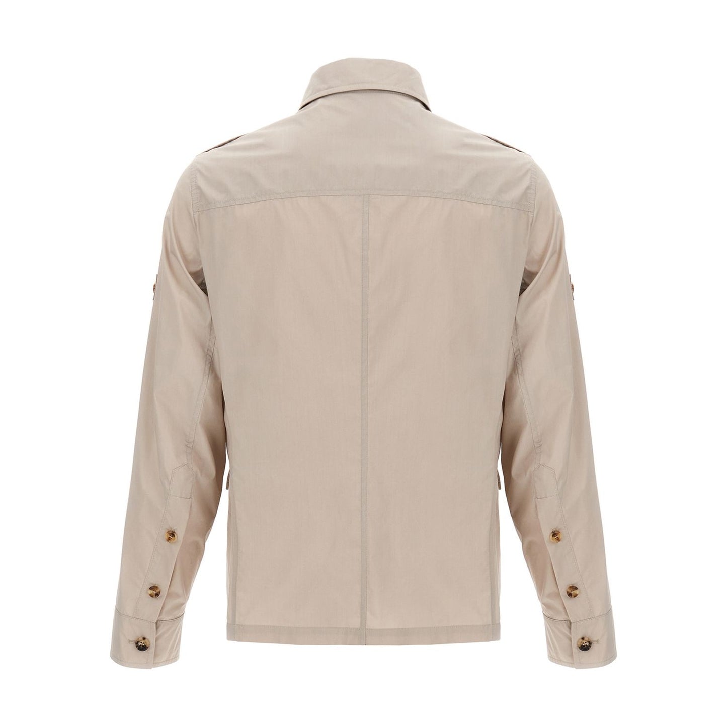 Brunello Cucinelli Beige Cotton Full-Length Jacket