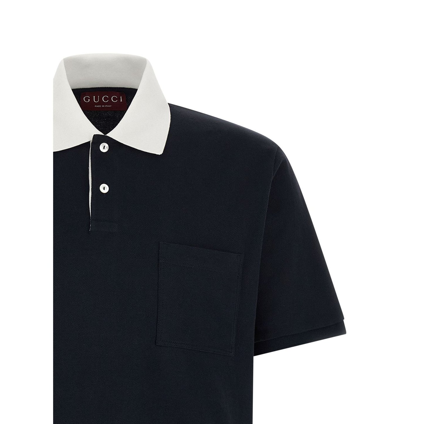 Gucci Blue Cotton Polo Shirt