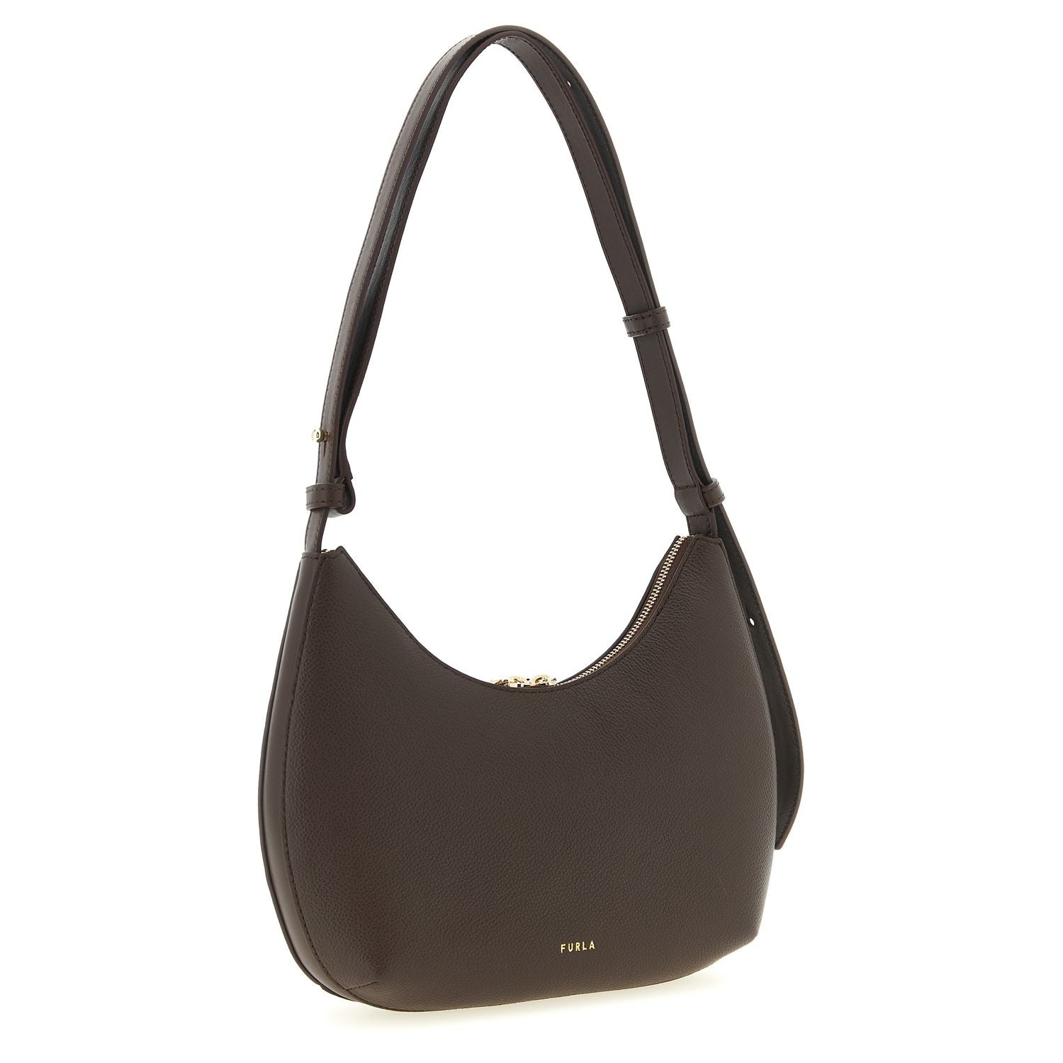 Furla Brown Calfskin Shoulder Bag