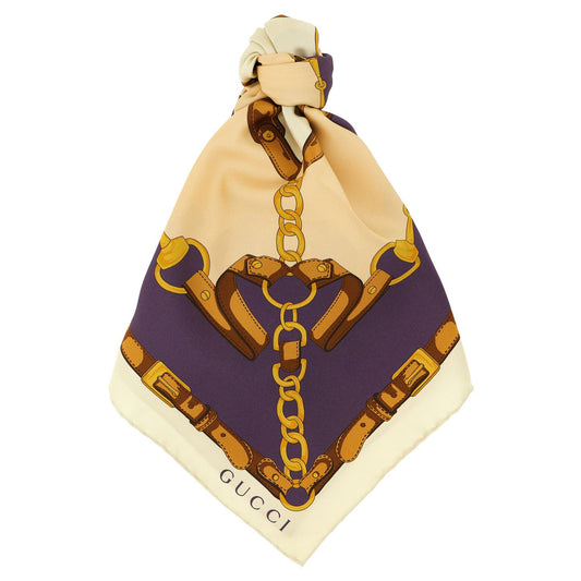 Gucci Beige Silk Scarf