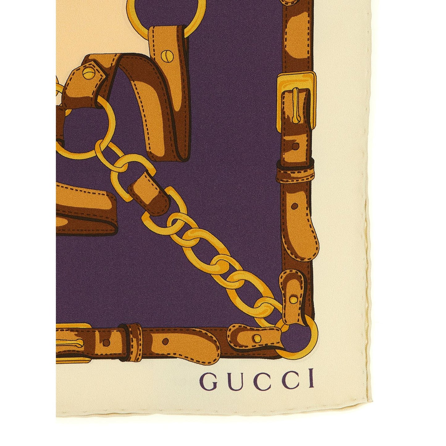 Gucci Beige Silk Scarf