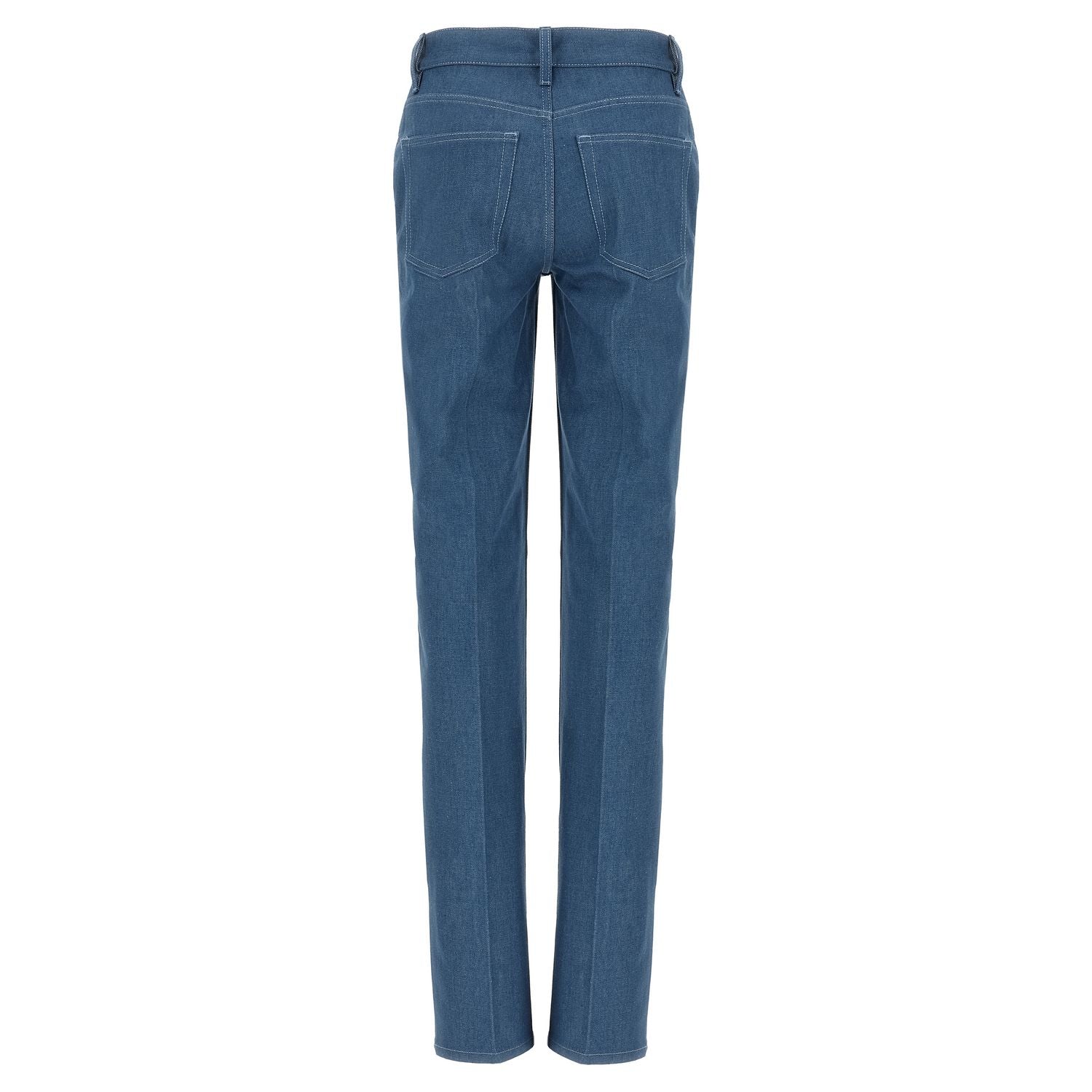 Gucci Blue Cotton Straight-Leg Jeans