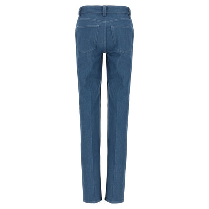 Gucci Blue Cotton Straight-Leg Jeans