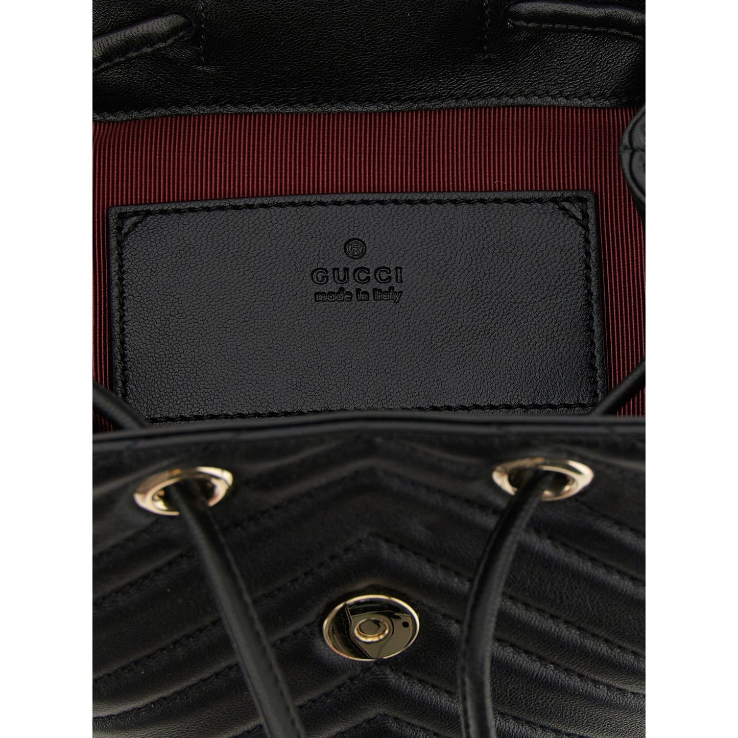 Gucci Black Lamb Leather Backpack