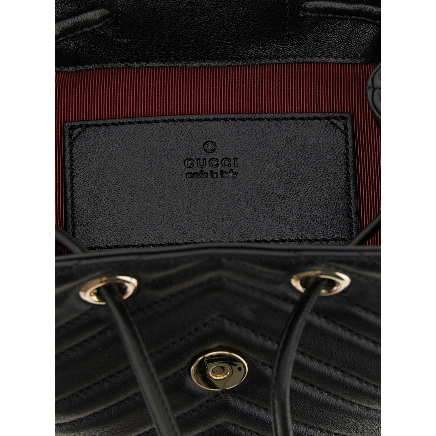 Gucci Black Lamb Leather Backpack