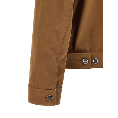 Gucci Brown Cotton Full-Length Jacket