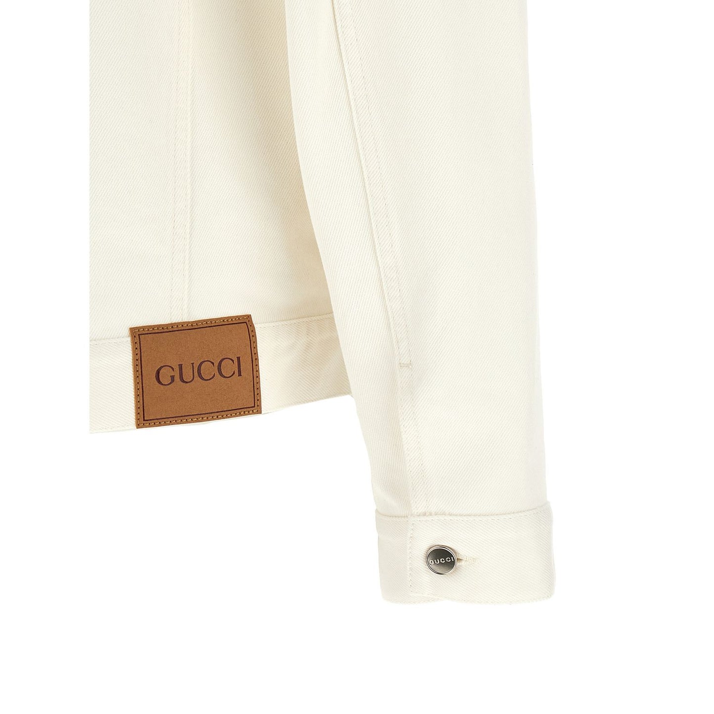 Gucci White Cotton Denim Jacket