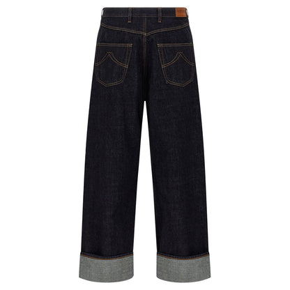 Kenzo Blue Cotton Straight-Leg Jeans