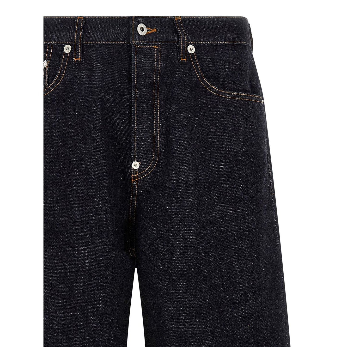 Kenzo Blue Cotton Straight-Leg Jeans