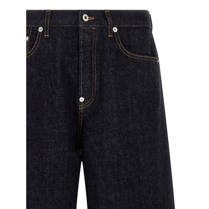 Kenzo Blue Cotton Straight-Leg Jeans