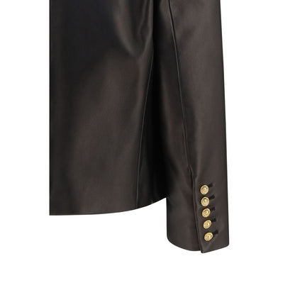 Balmain Black Lamb Ovis Aries Leather Jacket