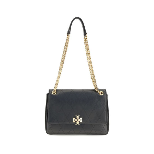 Tory Burch Black Calf Leather Bos Taurus Shoulder Bag