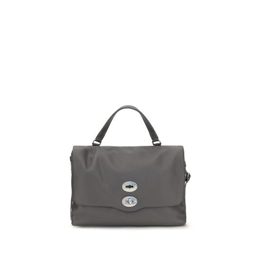 Zanellato Gray Calf Leather Bos Taurus Shoulder Bag