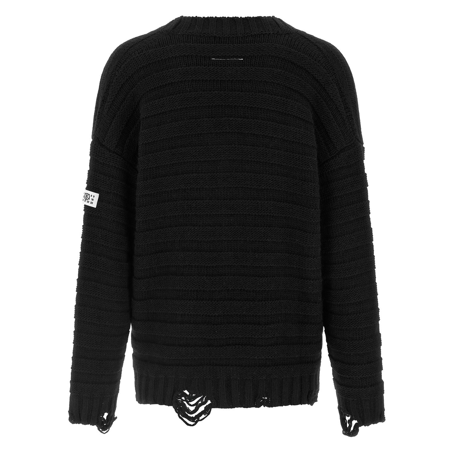 MM6 Maison Margiela Black Virgin Wool Cardigan