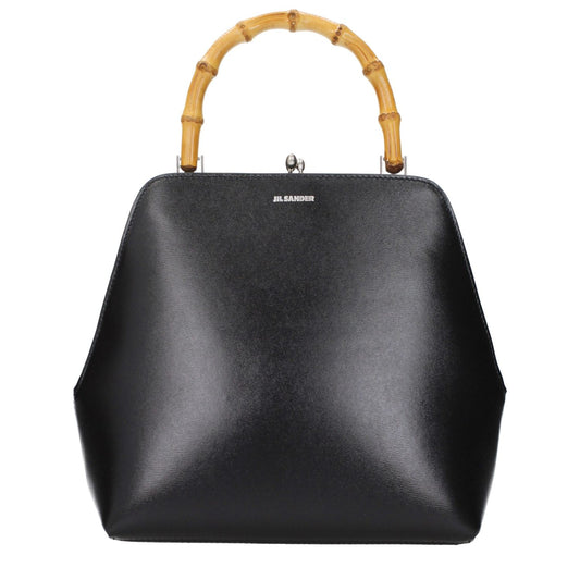 Jil Sander Black Leather Handbag