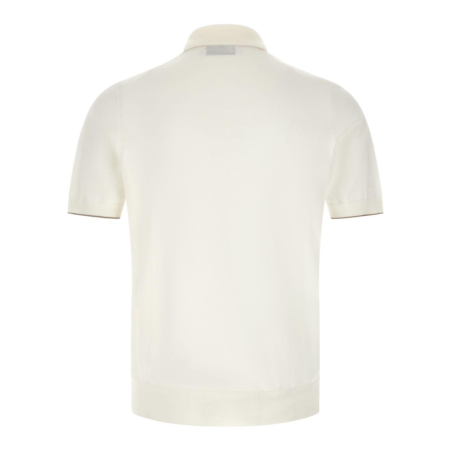 Brunello Cucinelli White Cotton Polo Shirt
