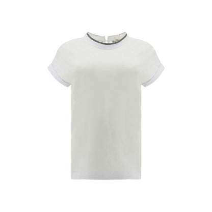 Brunello Cucinelli White Elastane T-Shirt