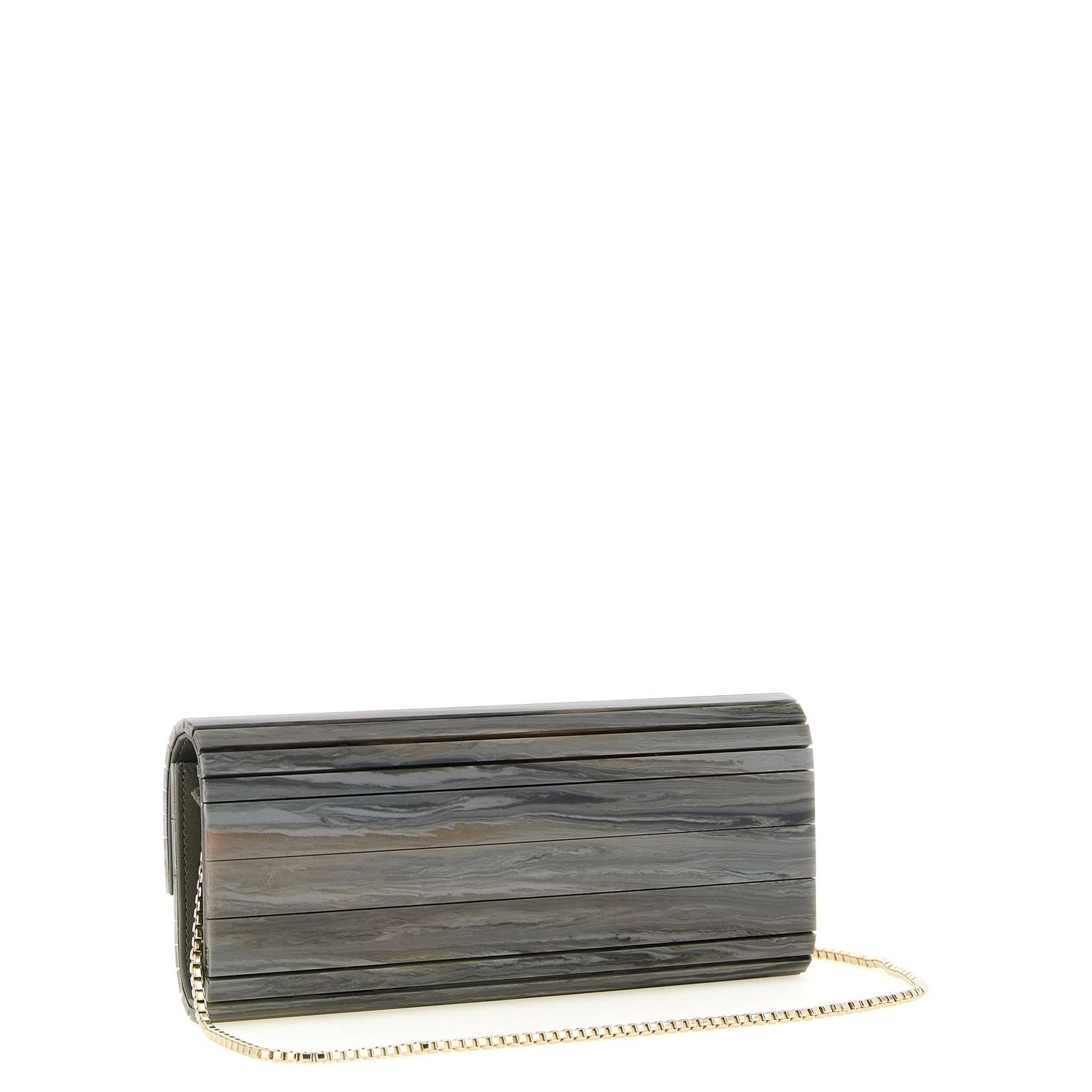 Jimmy Choo Gray Polyester Clutch Bag