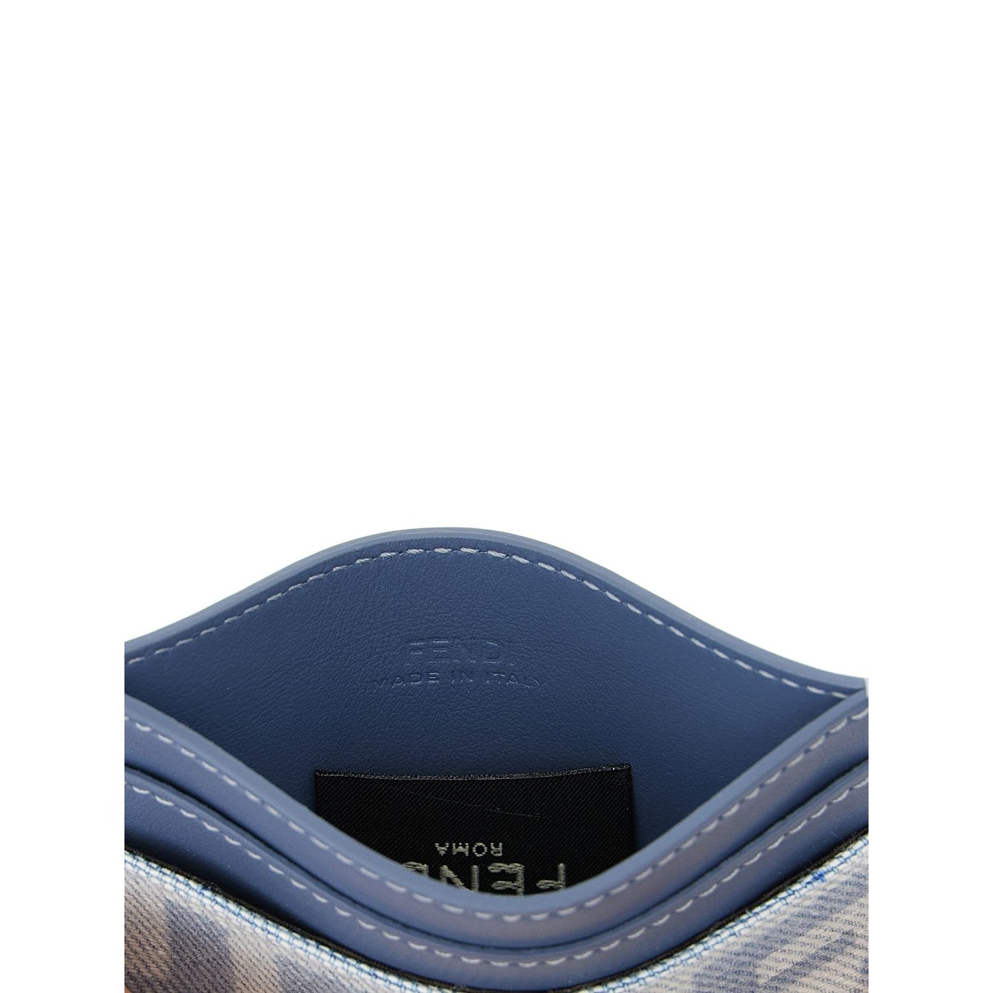 Fendi Blue Cotton Cardholder
