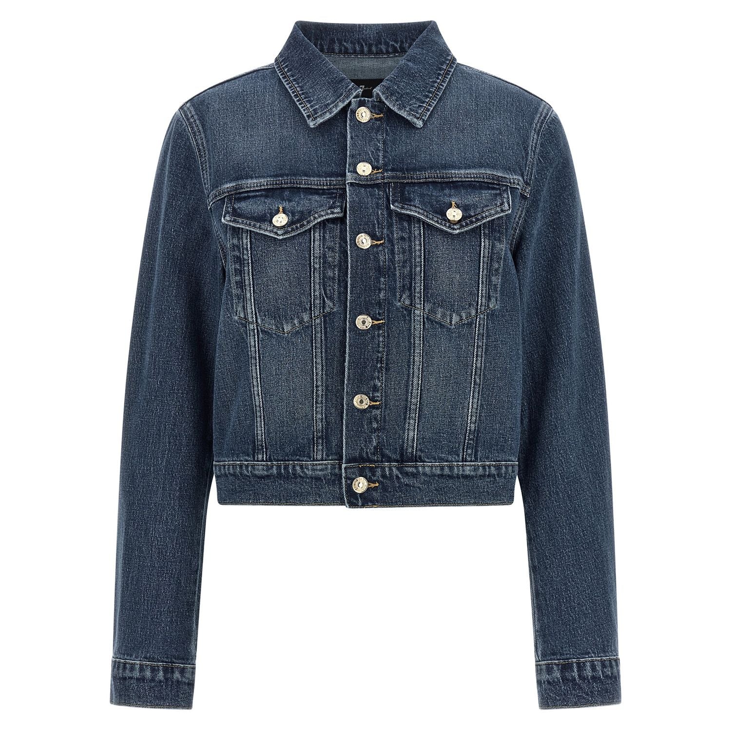 7 For All Mankind Blue Cotton Denim Jacket