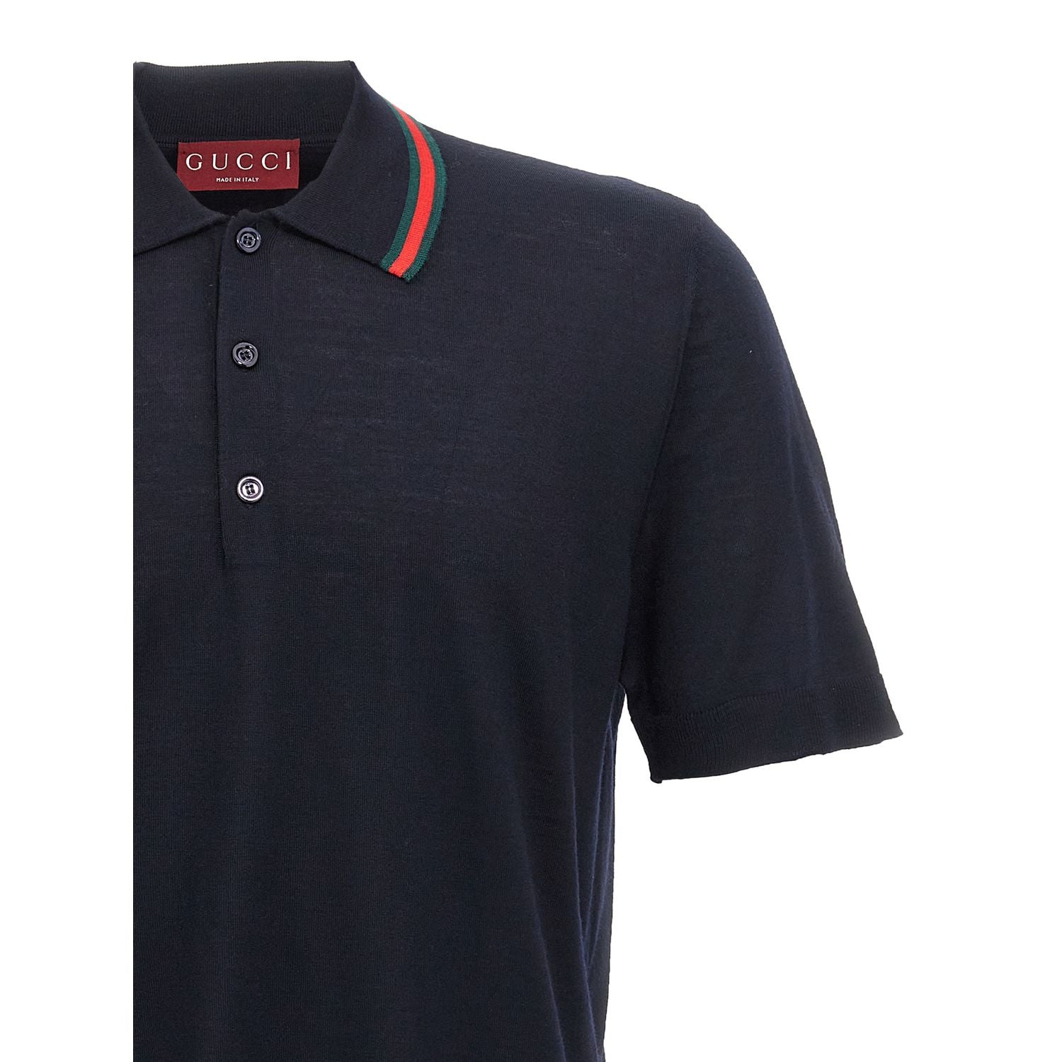 Gucci Blue Wool Polo Shirt