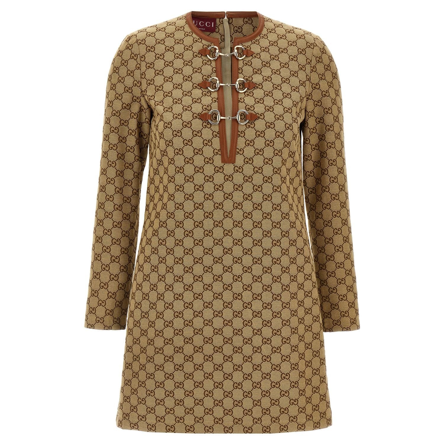 Gucci Beige Cotton Short Dress