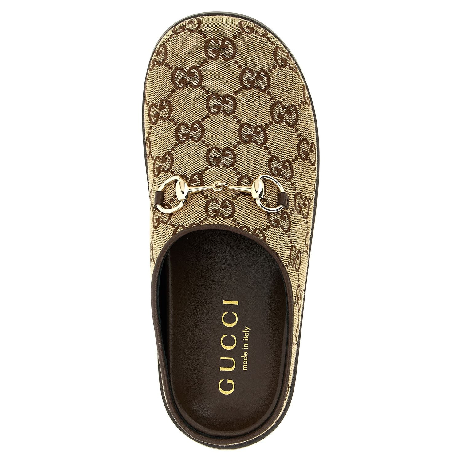 Gucci Beige Cotton Mules