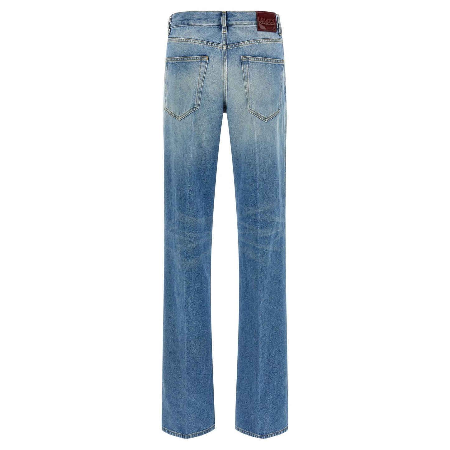 Gucci Blue Cotton Flared Jeans