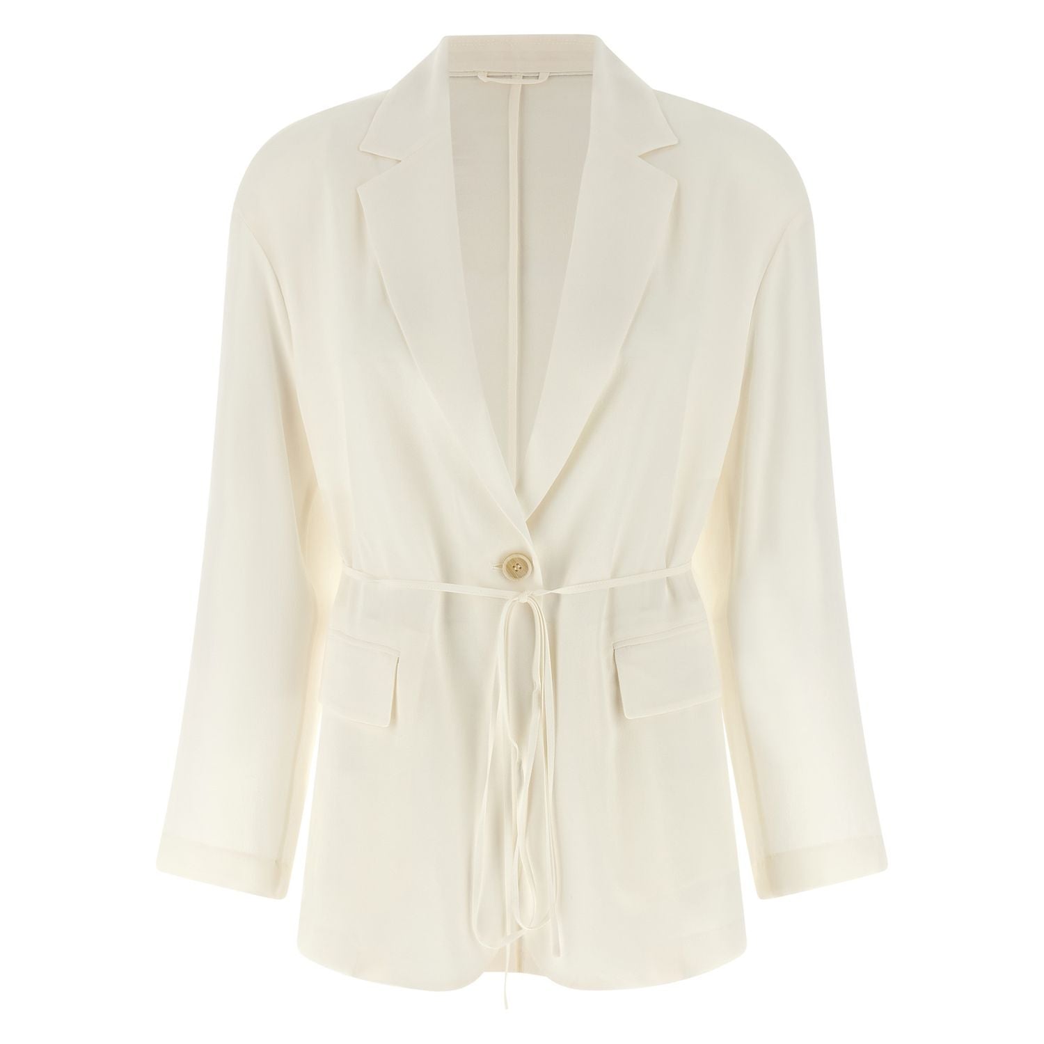 Brunello Cucinelli Beige Silk Blazer