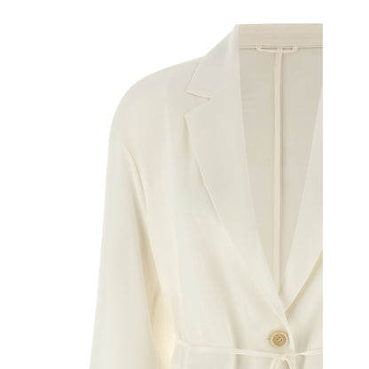Brunello Cucinelli Beige Silk Blazer
