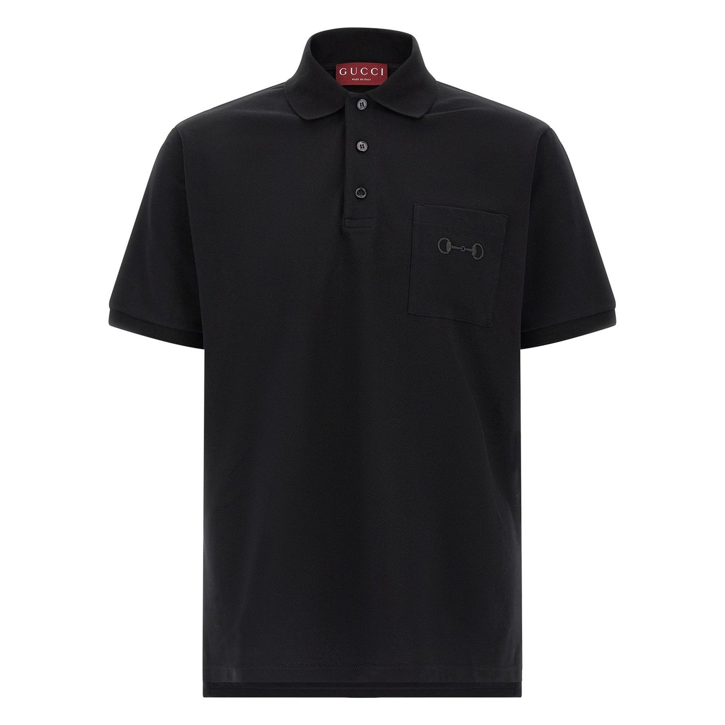 Gucci Black Cotton Polo Shirt