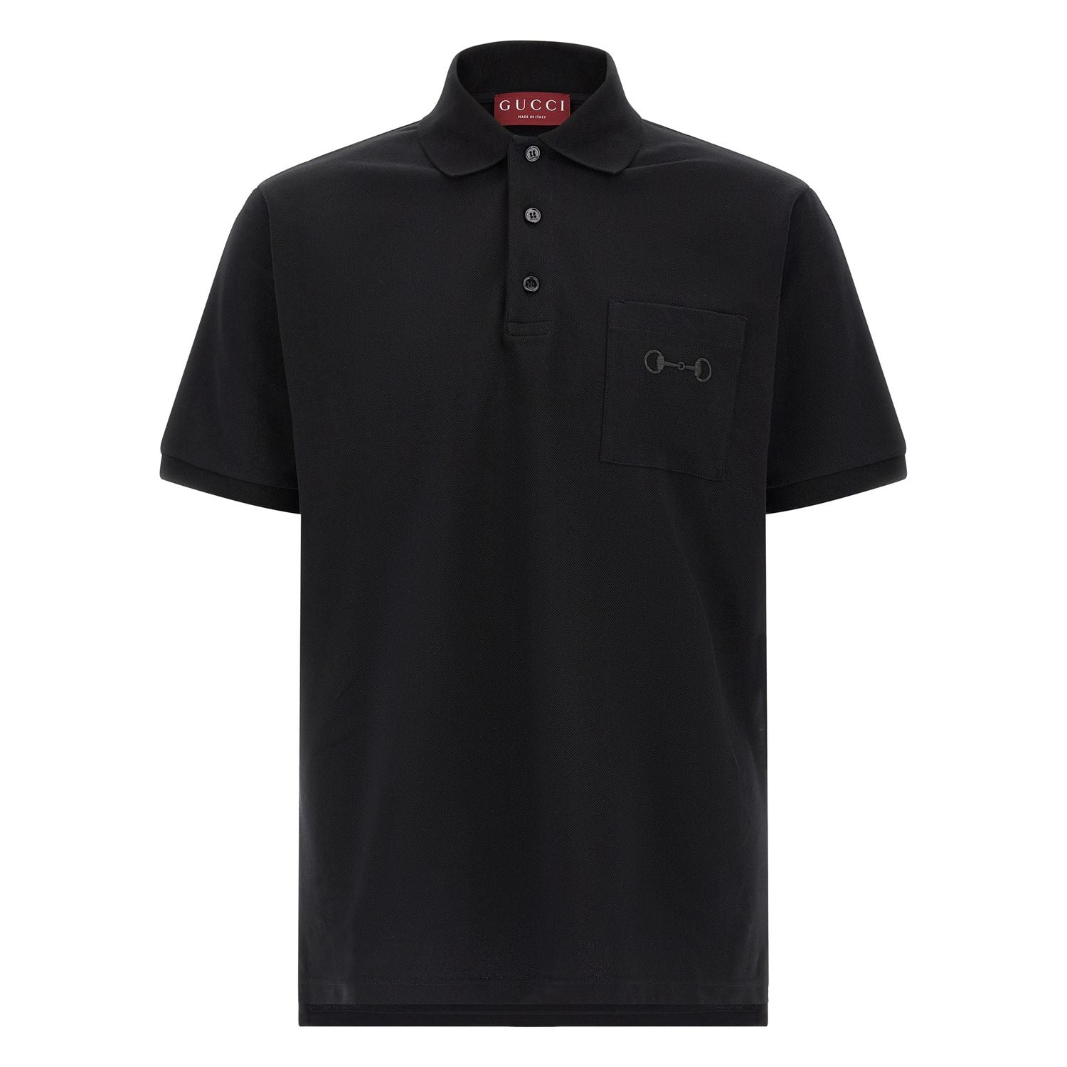 Gucci Black Cotton Polo Shirt