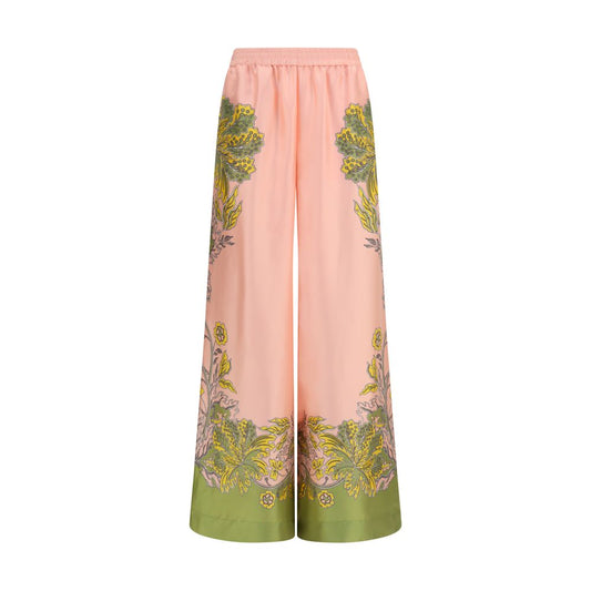 La Double J Multicolor Silk Casual Pants