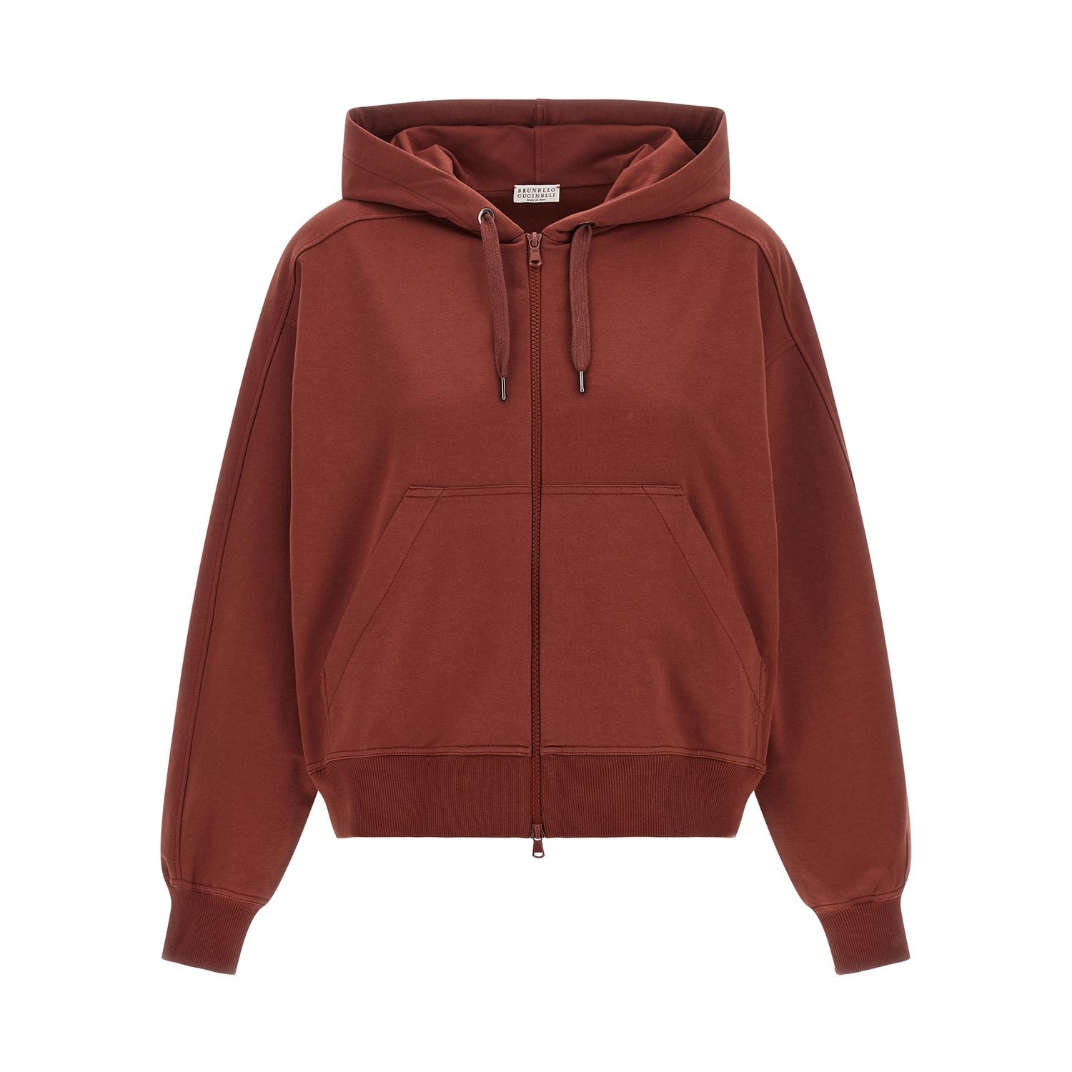 Brunello Cucinelli Bordeaux Cotton Sweatshirt