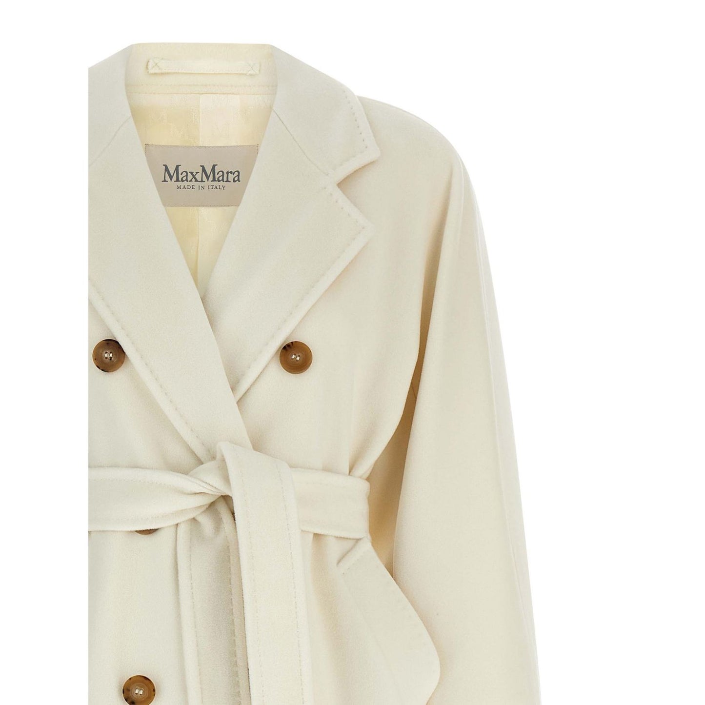 Max Mara White Virgin Wool Coat