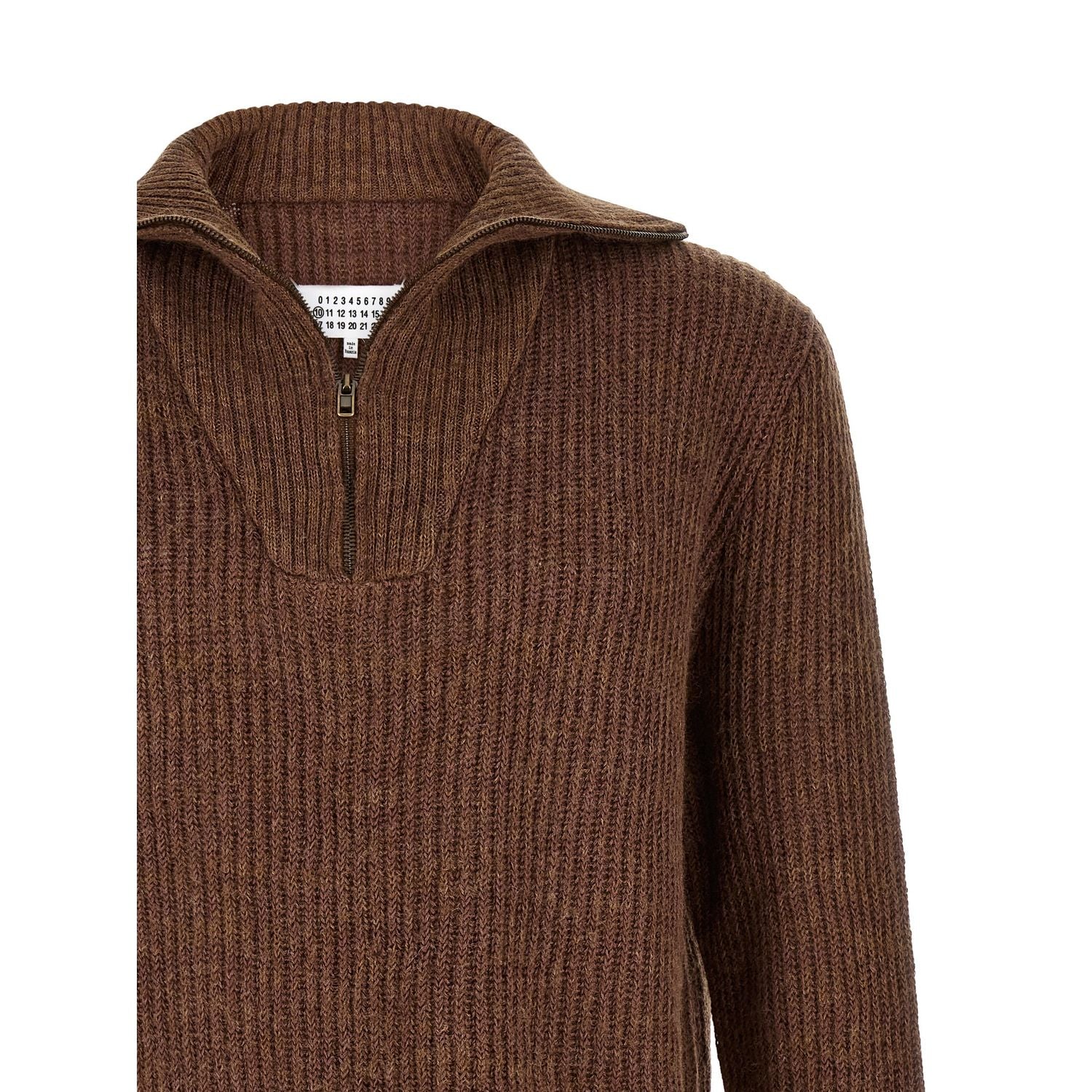 Maison Margiela Brown Linen Cardigan