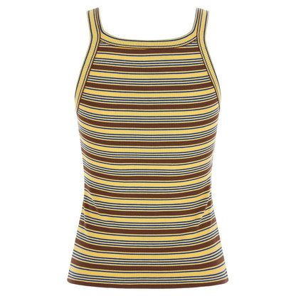 Fendi Multicolor Cotton Sleeveles T-Shirt