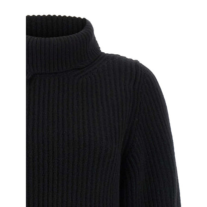 Haikure Black Merino Wool Cardigan