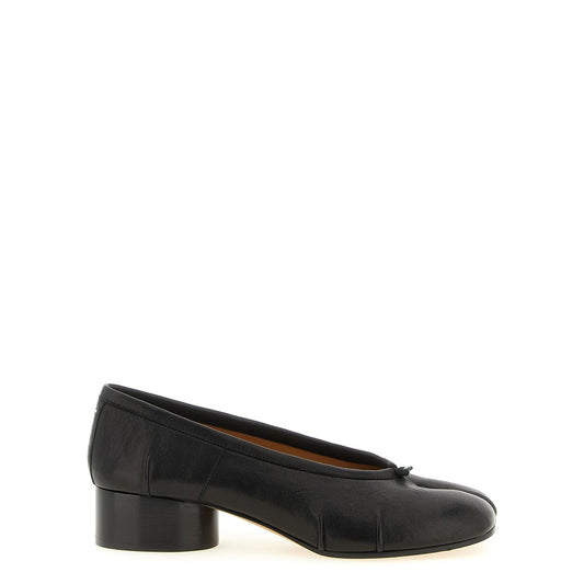 Maison Margiela Black Lamb Leather Mid Heel Pumps