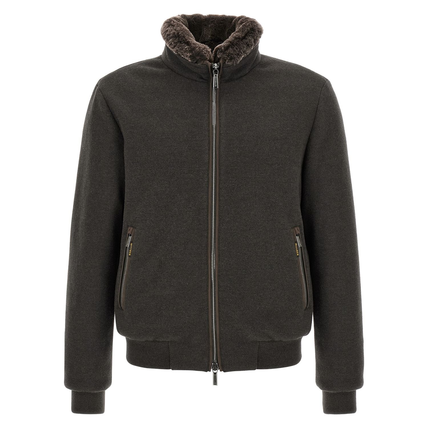 MooRER Brown Wool Bomber